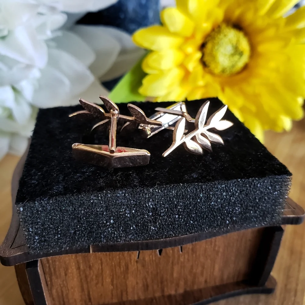 Olive Branch Cufflink/ Groomsmen gift